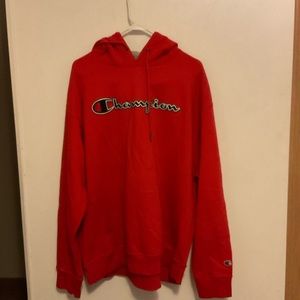 Red Champion Hoodie